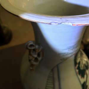 Deux vases en porcelaine de Chine famille rose aux double décors, 19/20ème — photo 8