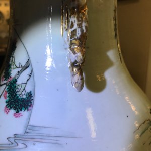 Deux vases en porcelaine de Chine famille rose aux double décors, 19/20ème — photo 9