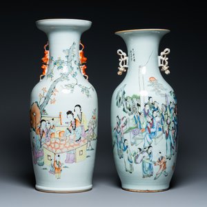 Deux vases en porcelaine de Chine qianjiang cai, 19/20ème — photo 1