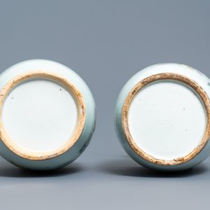 Deux vases en porcelaine de Chine qianjiang cai et un en famille verte, 19/20ème — photo 8