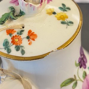 Deux verseuses en porcelaine de Meissen à décor floral, Allemagne, 18/19ème — photo 10