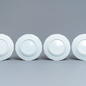 Dix assiettes et un grand bol en porcelaine de Chine famille rose, Qianlong — photo 7