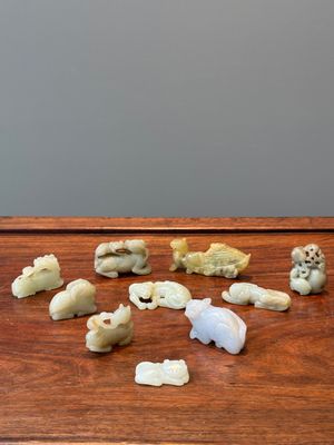 Dix sculptures d'animaux en jade, Chine, Qing — photo 1