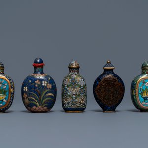 Dix tabatières en émaux cloisonnés, Chine, 19/20ème — photo 3