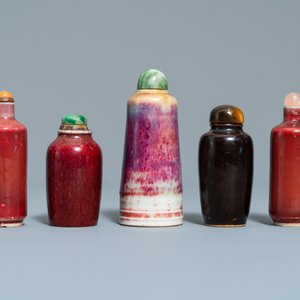 Dix tabatières en porcelaine de Chine monochrome, 19/20ème — photo 2