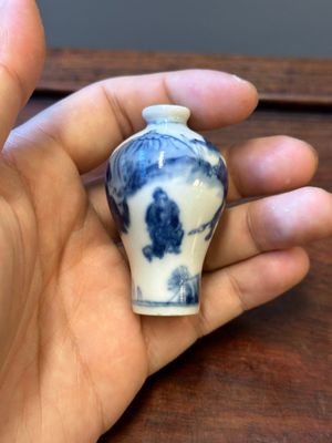 Dix vases et tabatières en porcelaine de Chine en bleu et blanc, 19ème — photo 17