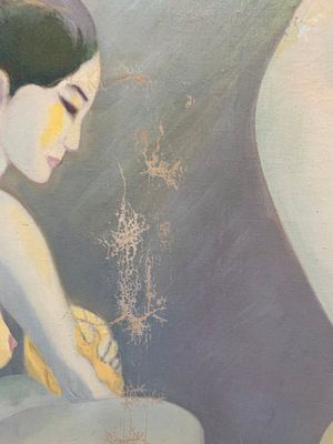 Do Xuan Doan (1937): 'Ladies at a bathhouse', oil on canvas, signed and dated (19)80 — photo 4