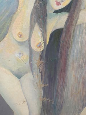 Do Xuan Doan (1937): 'Ladies at a bathhouse', oil on canvas, signed and dated (19)80 — photo 6