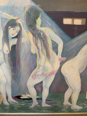 Do Xuan Doan (1937): 'Ladies at a bathhouse', oil on canvas, signed and dated (19)80 — photo 7