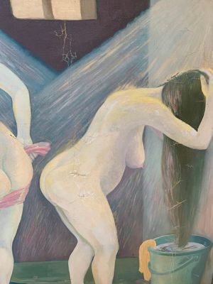 Do Xuan Doan (1937): 'Ladies at a bathhouse', oil on canvas, signed and dated (19)80 — photo 10