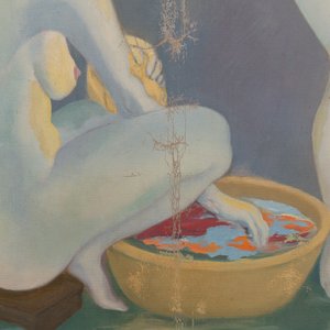 Do Xuan Doan (1937): 'Ladies at a bathhouse', oil on canvas, signed and dated (19)80 — photo 6