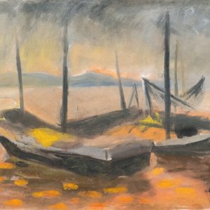 Doan Hong (Vietnam, 1960), huile et gouache sur papier, datés 1978: 'Quatre vues' — photo 5