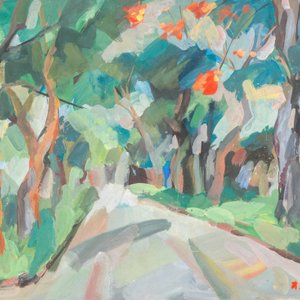 Doan Hong (Vietnam, 1960), olie en gouache op papier, gedat. 1978: 'Vier zichten' — foto 4
