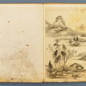 Dong Bangda (China, 1699-1769), attributed: album with eight landscapes, ink on paper — 照片 1