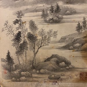 Dong Bangda (China, 1699-1769), toegeschreven: album met acht landschappen, inkt op papier — foto 12