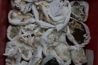 Doos met diverse mineralen en halfedelstenen