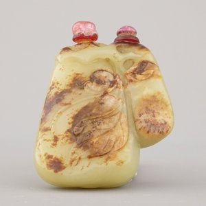 Double tabatière chinoise en jade céladon — photo 1