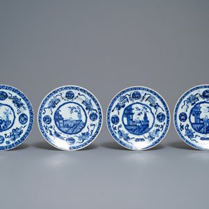 Douze assiettes en porcelaine de Chine en bleu et blanc, Kangxi — photo 2