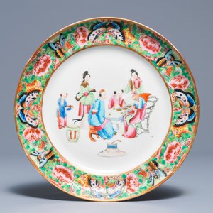 Douze assiettes en porcelaine de Chine famille rose de Canton, Daoguang — photo 5