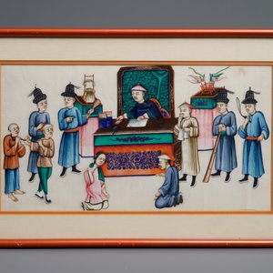 Douze peintures sur papier de riz à décor de scènes de punition, Canton, Chine, 19ème — photo 6