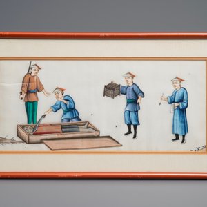 Douze peintures sur papier de riz à décor de scènes de punition, Canton, Chine, 19ème — photo 9