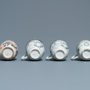 Douze tasses et huit soucoupes en porcelaine de Chine grisaille, Yongzheng/Qianlong — photo 23