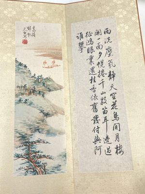 Drie albums: 'Jiang Hanting 江寒汀 (1904-1963), Lin Sanzhi 林散之 (1898-1989) en Qi Gong 启功 (1912-2005)', inkt en kleur op papier — foto 44