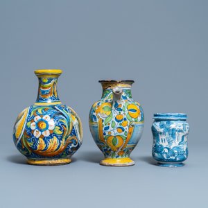 Drie apothekerspotten in Italiaanse majolica, 16/18e eeuw — foto 4