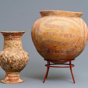 Drie beschilderde aardewerken vazen, Ban Chiang cultuur, Thailand, 600 - 300 v.C. — foto 3