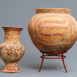 Drie beschilderde aardewerken vazen, Ban Chiang cultuur, Thailand, 600 - 300 v.C. — foto 4
