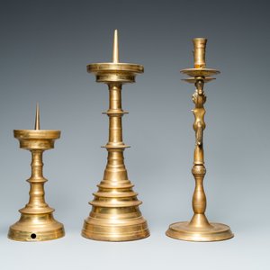 Drie bronzen kandelaars, Vlaanderen en Duitsland, 16e eeuw — foto 3