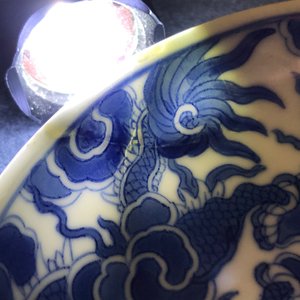 Drie Chinese blauw-witte 'Bleu de Hue' borden voor de Vietnamese markt, 19e eeuw — foto 7