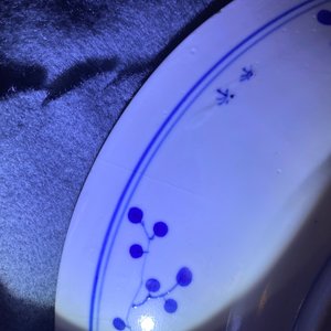 Drie Chinese blauw-witte borden met Lange Lijzen, Kangxi/Yongzheng — foto 12