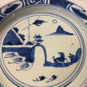 Drie Chinese blauw-witte, koperrode en wucai ko-sometsuke borden voor de Japanse markt, Tianqi/Chongzhen — foto 19