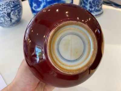 Drie Chinese blauw-witte vazen en een monochrome rode vaas, 19e eeuw — foto 11