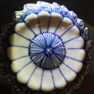 Drie Chinese blauwwitte zoutvaten, Kangxi — foto 14