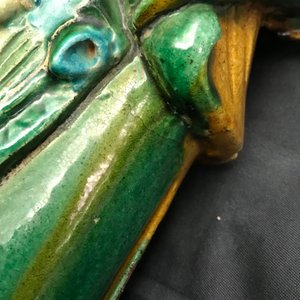 Drie Chinese daktegels met sancai-glazuur, Ming — foto 17