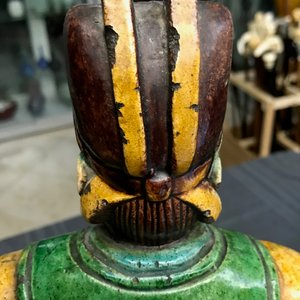 Drie Chinese daktegels met sancai-glazuur, Ming — foto 38