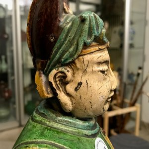 Drie Chinese daktegels met sancai-glazuur, Ming — foto 41