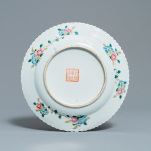 Drie Chinese famille rose borden voor de Straits of Peranakan markt, 19e eeuw — foto 5