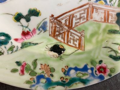 Drie Chinese famille rose borden, Yongzheng/Qianlong — foto 5
