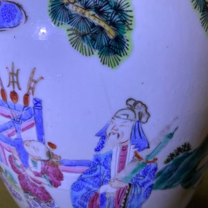 Drie Chinese famille rose en qianjiang cai potten, 19/20e eeuw — foto 12