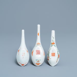 Drie Chinese famille rose lepels, 19/20e eeuw — foto 2