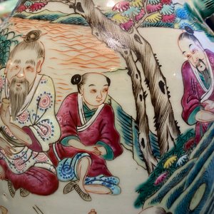 Drie Chinese famille rose vazen, 19e eeuw — foto 11