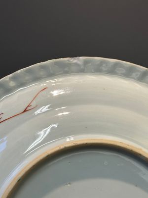 Drie Chinese famille verte borden en een theepot, Kangxi — foto 22