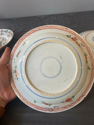 Drie Chinese famille verte borden met feniksen en pioenrozen, Kangxi — foto 19