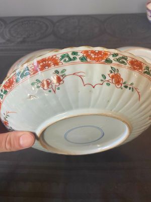 Drie Chinese famille verte borden met feniksen en pioenrozen, Kangxi — foto 7