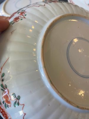 Drie Chinese famille verte borden met feniksen en pioenrozen, Kangxi — foto 10