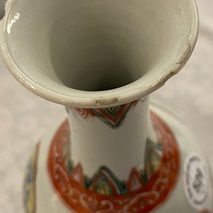 Drie Chinese famille verte flesvormige vazen, Kangxi — foto 14