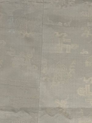 Drie Chinese geborduurde zijden doeken met figuratieve decors, 19/20e eeuw — foto 37